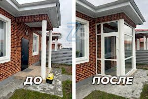 Остекление веранды и входной группы, пос. Ласкино